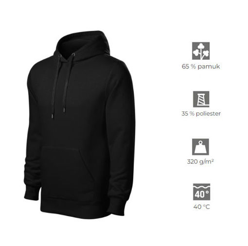 Picture of Vesta Cape hoodie muška, crna